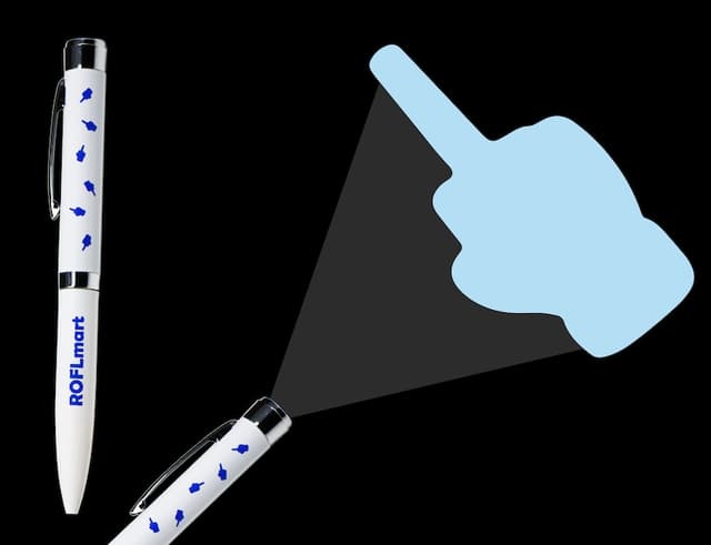Middle Finger Projection Pen: The 'Why Are You Still Talking?' Device