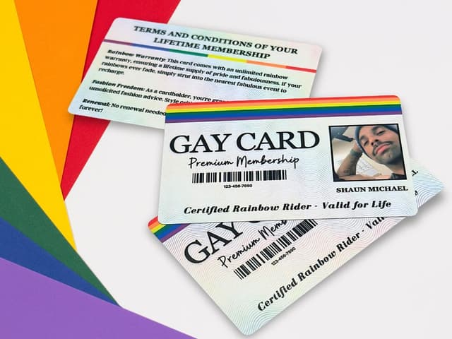 Custom LGBTQ Pride Card: The Personalized Photo Horror that Celebrates Your Fabulous Friends' Existential Dread