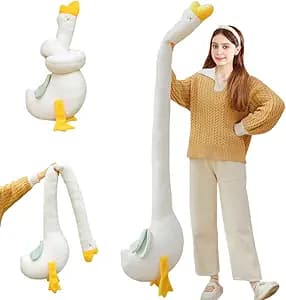 Waddle Wacky: 55-Inch Fluffalicious Goose of Eternal Regret - Your New Holiest Home Decor and Cuddly Chaos!
