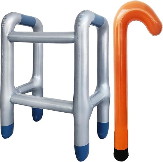 Get Your Giggle On! Inflatable Walker & Cane Duo for Maximum Fun