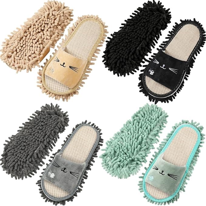 Mop Slippers to the Rescue: 4 Pairs of Fun & Functional Floor Cleaners!