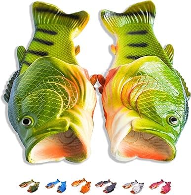 Coddies Fish Flip Flops: Channel Your Inner Aquatic Meme with Bass-Scented Footwear