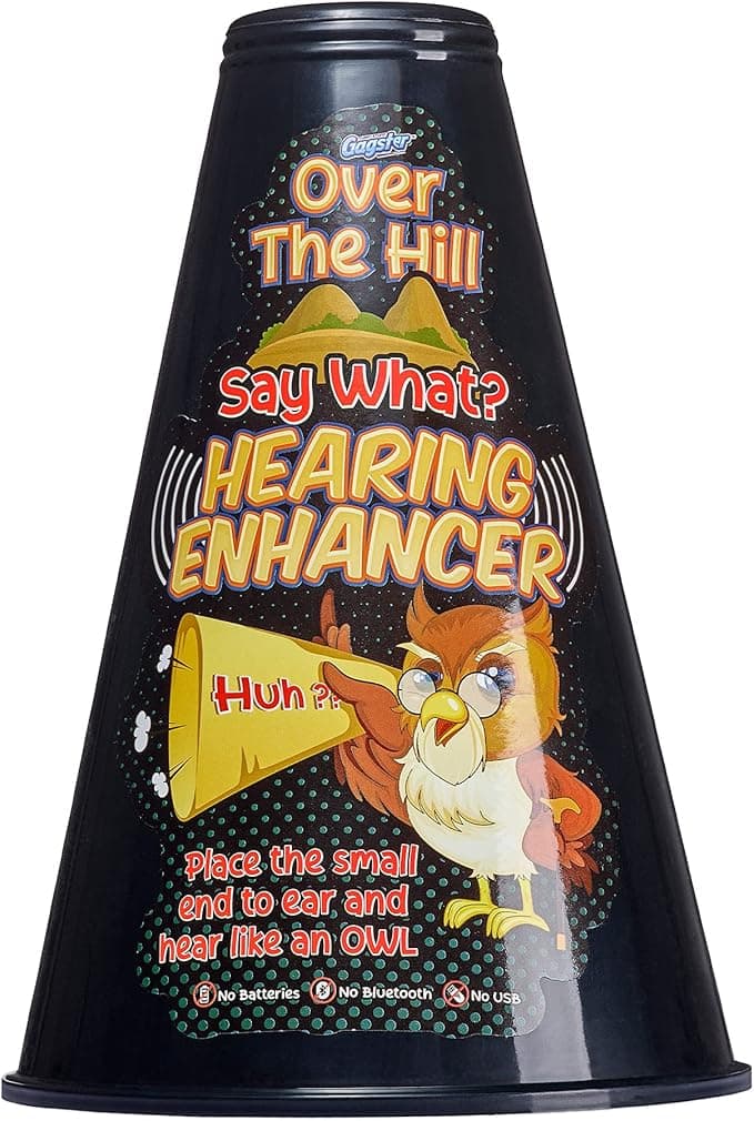 Ear Trumpet Hilarity: The Over The Hill Hearing Enhancer – The Perfect Gag Gift for Retirement Parties!