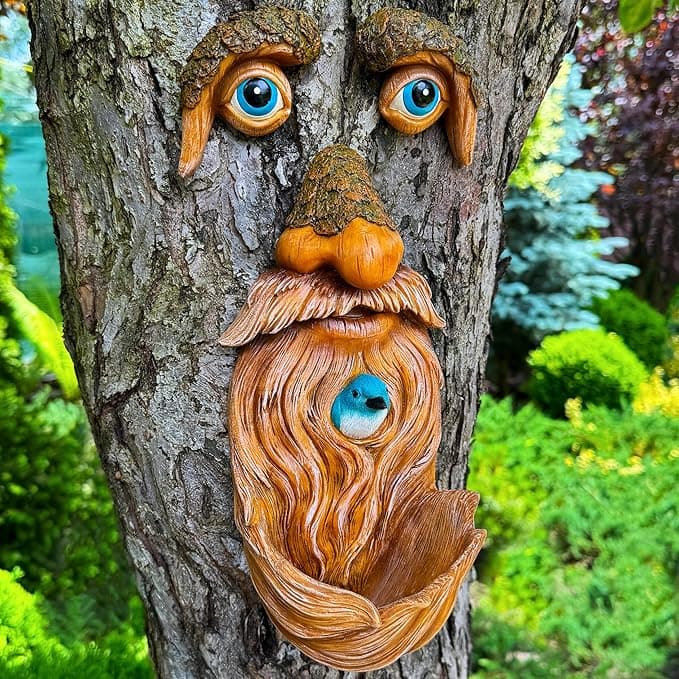 Whimsical Tree Face Bird Feeder – Bring Your Garden to Life!